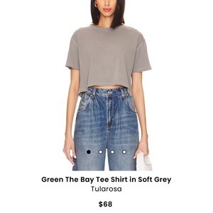 New 
Green The Bay Tee Shirt in Soft Grey size M